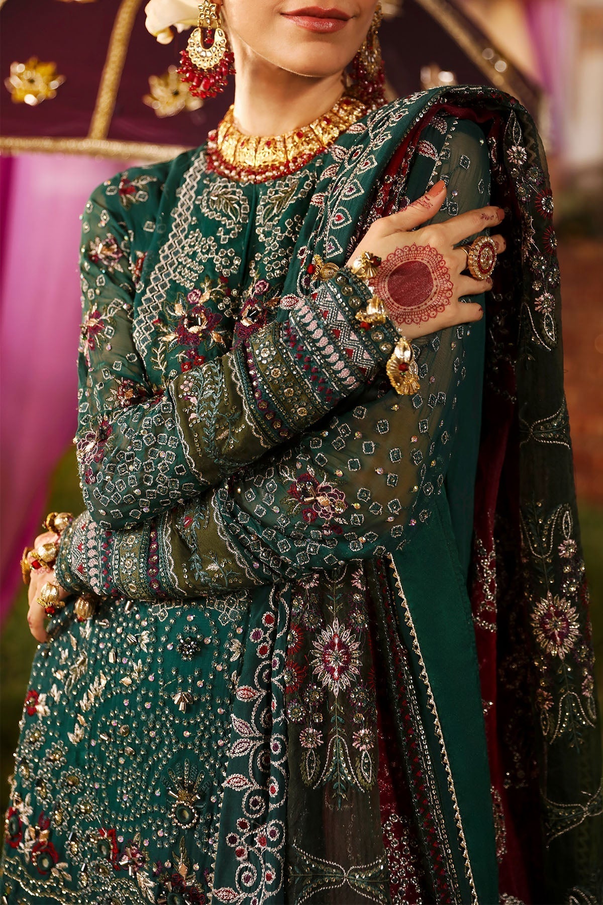 Nureh | Jhoomro Wedding Formals | NL-68 SHADMANI - Wedding Dress - Maria Faisal