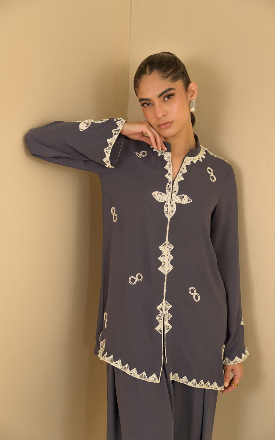 Sana Abbas | La Fiesta | Xena - Luxury Dress - available at Maria Faisal in UK and USA.