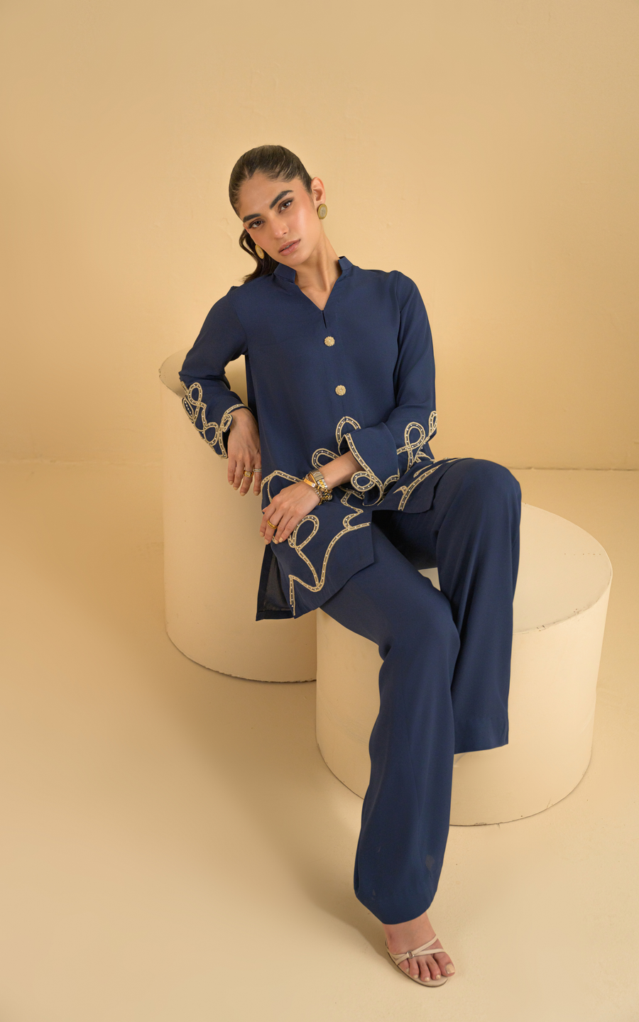 Sana Abbas | La Fiesta | Aria - Luxury Dress - available at Maria Faisal in UK and USA.