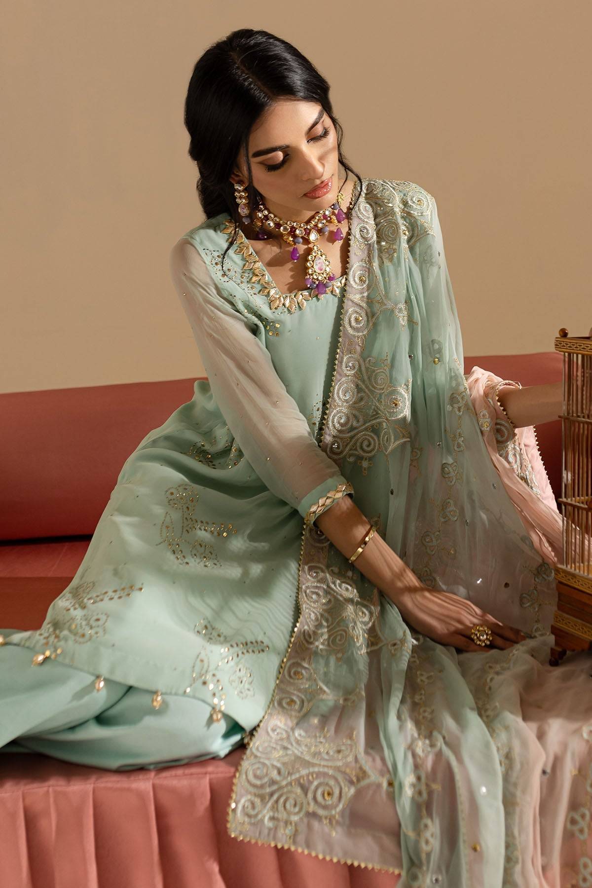 Nureh | Mukeshkari Formals | MK-11 by Maria Faisal - Registered Vendor of : Nureh - type : Ladies Clothes - 100% original wedding dresses
