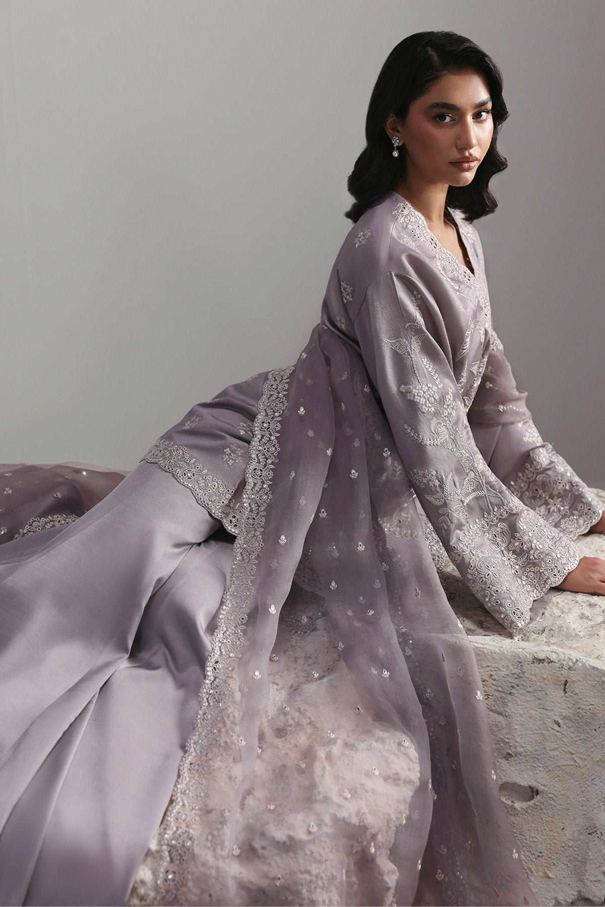 Afrozeh | Slate Ready to Wear | Cressida - Ladies Clothes - Maria Faisal