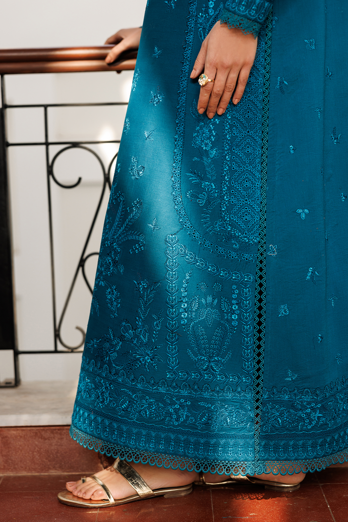 Emaan Adeel | Mirabelle Festive Luxury Lawn | FLORAISON - Luxury Dress - available at Maria Faisal in UK and USA.