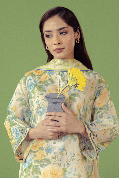 Zara Shahjahan | Coco Prints 26 | Aurelia-7A - Casual Dress - available at Maria Faisal in UK and USA.