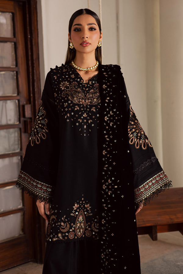 NE-202 – authentic Pakistani dress from the Exclusive Leather Peach collection for women in the UK