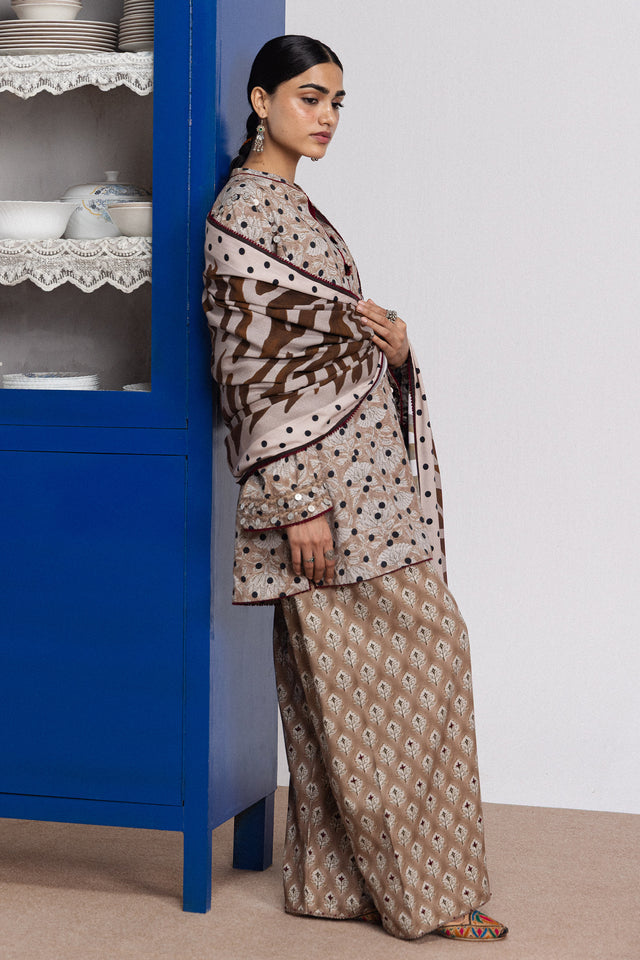Zara ShahJahan | Coco Prints Winter 26 | Elowen-7B - Luxury Dress - available at Maria Faisal in UK and USA.