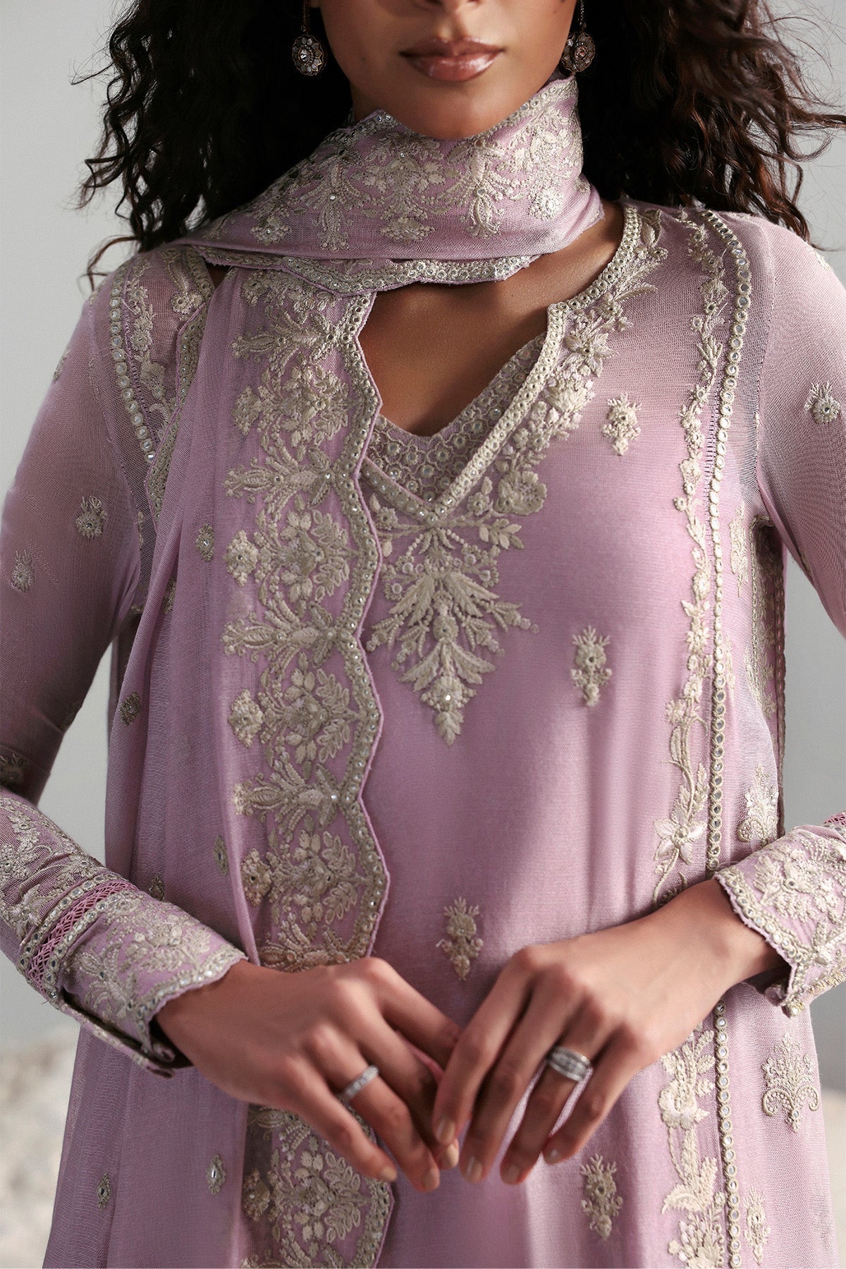 Afrozeh | Slate Ready to Wear | Elowen - Ladies Clothes - Maria Faisal