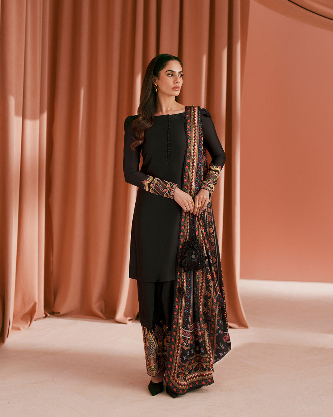 Faiza Saqlain | Roim Silk Edit | Lulia - Luxury Dress - available at Maria Faisal in UK and USA.