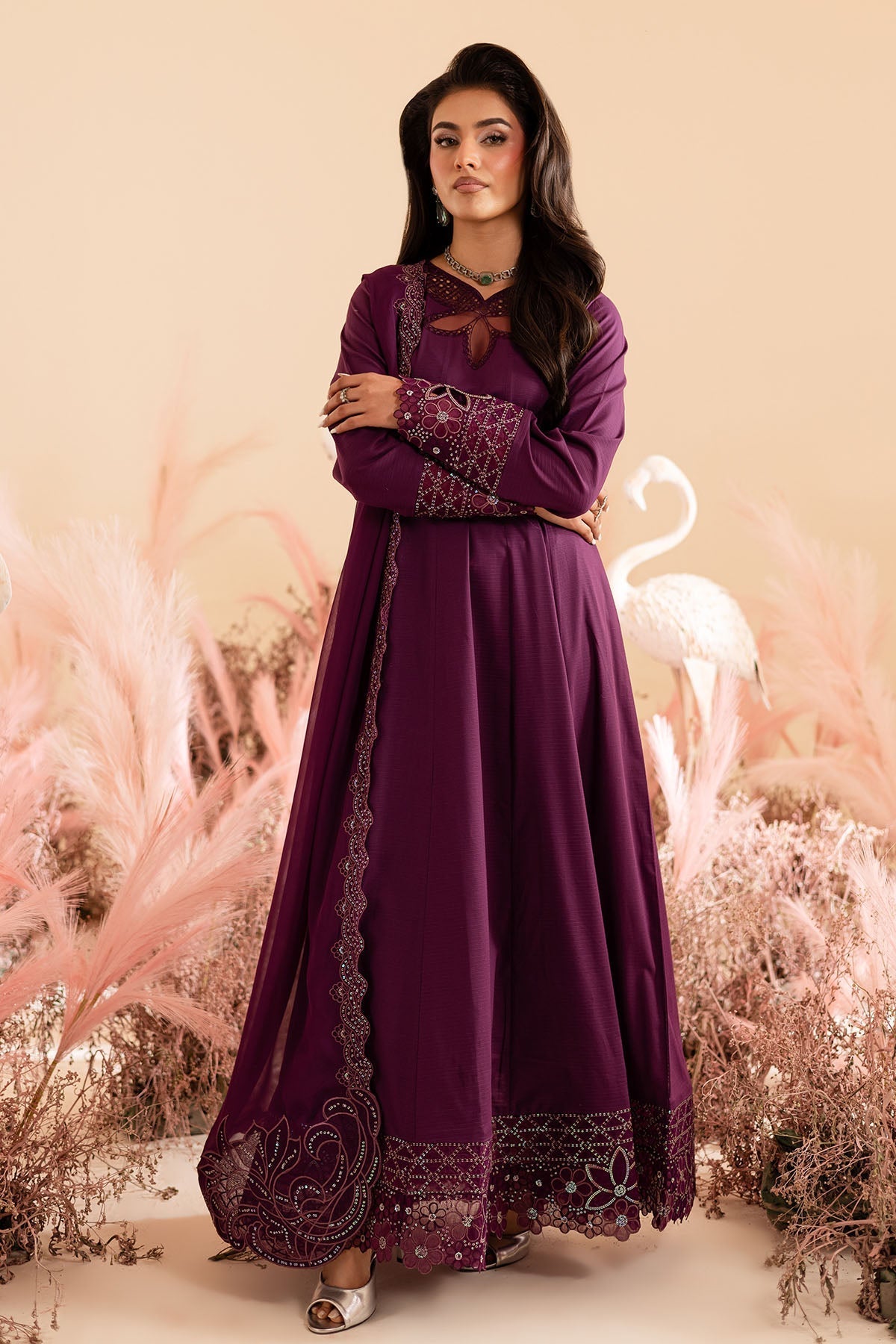 Nureh | Shades of Summer | NP-621 - Luxury Dress - available at Maria Faisal in UK and USA.