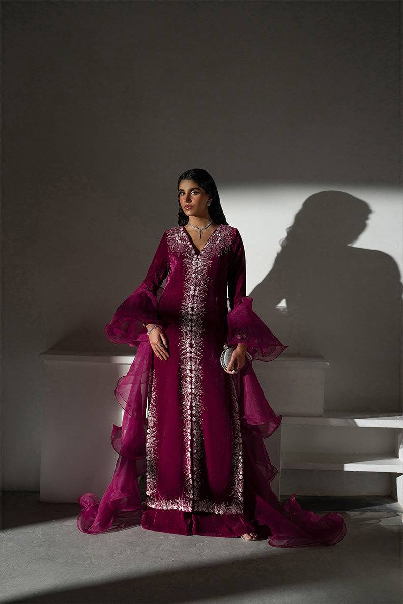 Caia | Luxury Velvet Edit 25 | Fuchsia by Maria Faisal - Registered Vendor of : Caia - type : Ladies Clothes - 100% original wedding dresses