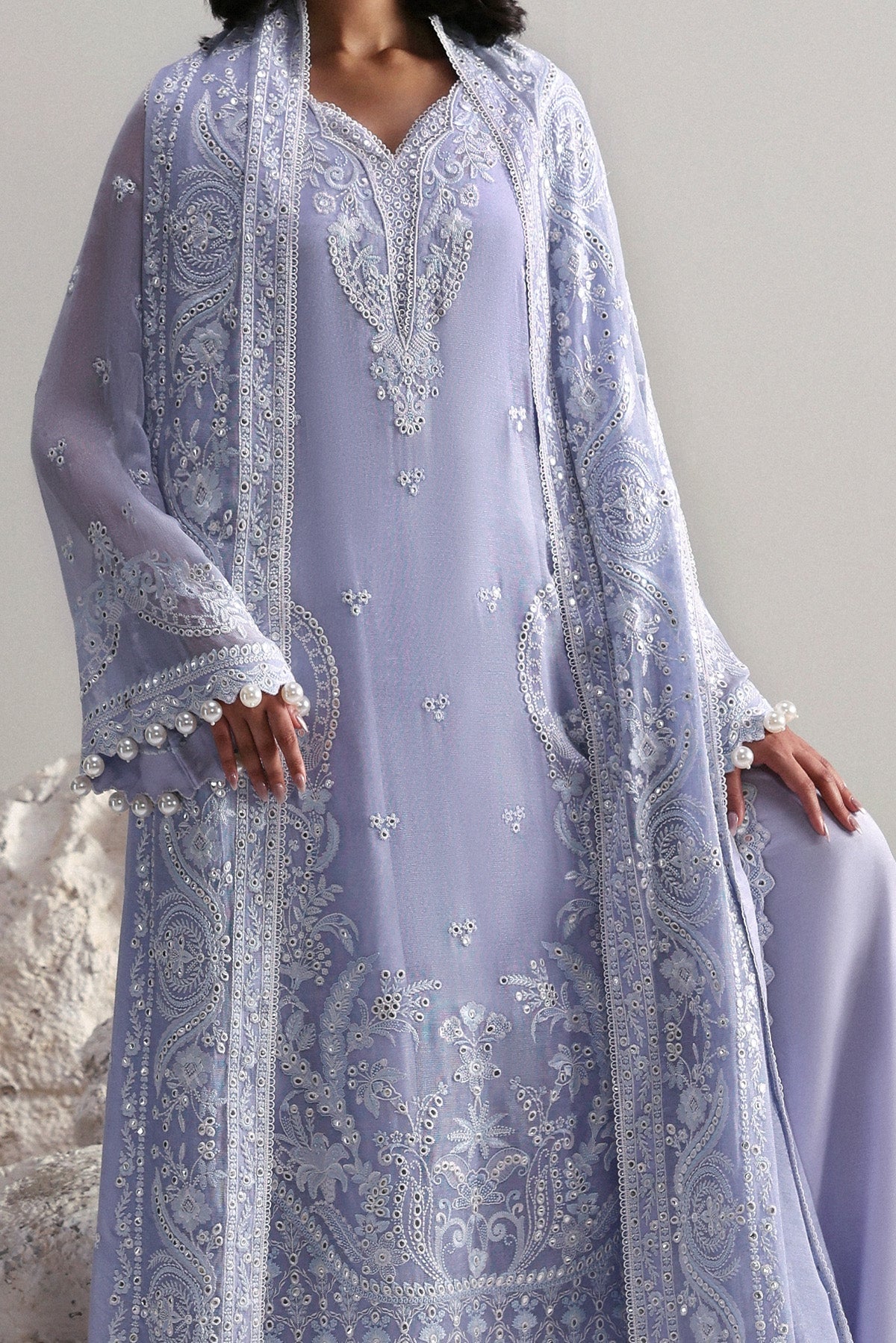 Afrozeh | Slate Ready to Wear | Vaelis - Ladies Clothes - Maria Faisal