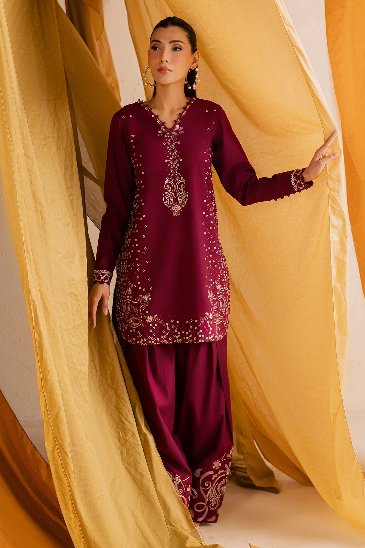 Nureh | Shades of Summer | NP-679 - Luxury Dress - available at Maria Faisal in UK and USA.