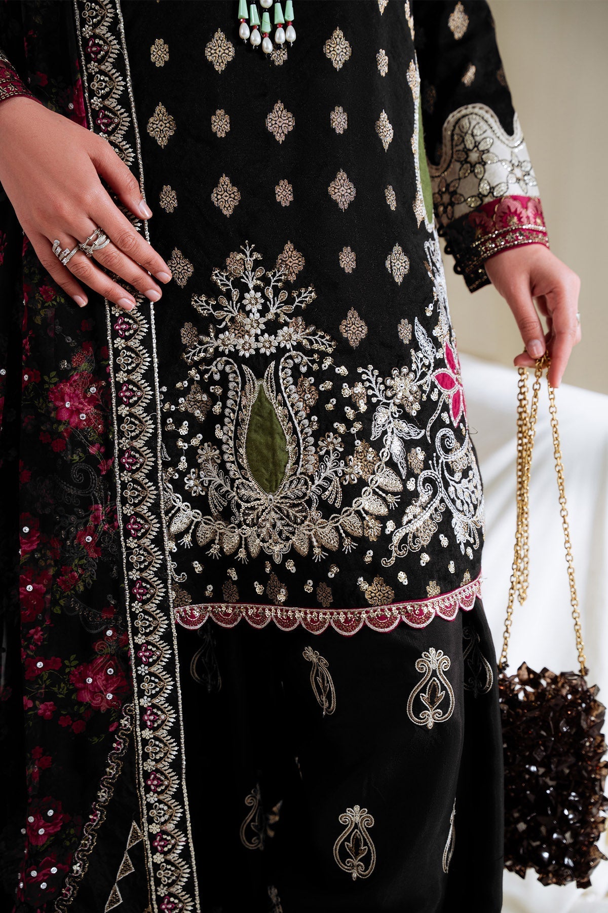Nureh | Omara Formals | NEL-95 - Formal Dress - available at Maria Faisal in UK and USA.