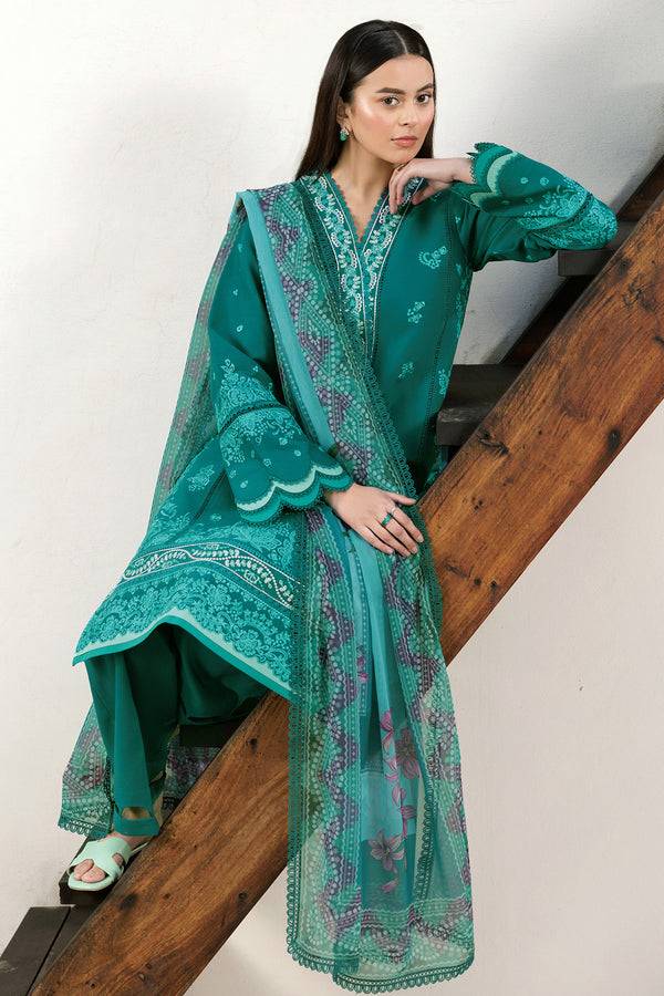 Farasha | Summer Weaves Embroidered Lawn | Dewy Teal by Maria Faisal - Registered Vendor of : Farasha - type : Ladies Clothes - 100% original wedding dresses
