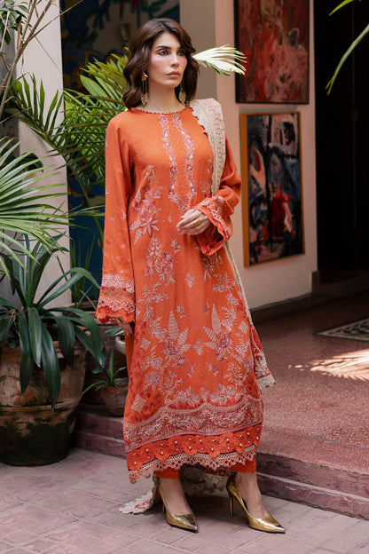 Nureh | Exclusive Leather Peach | NE-184 - Casual Dress - available at Maria Faisal in UK and USA.