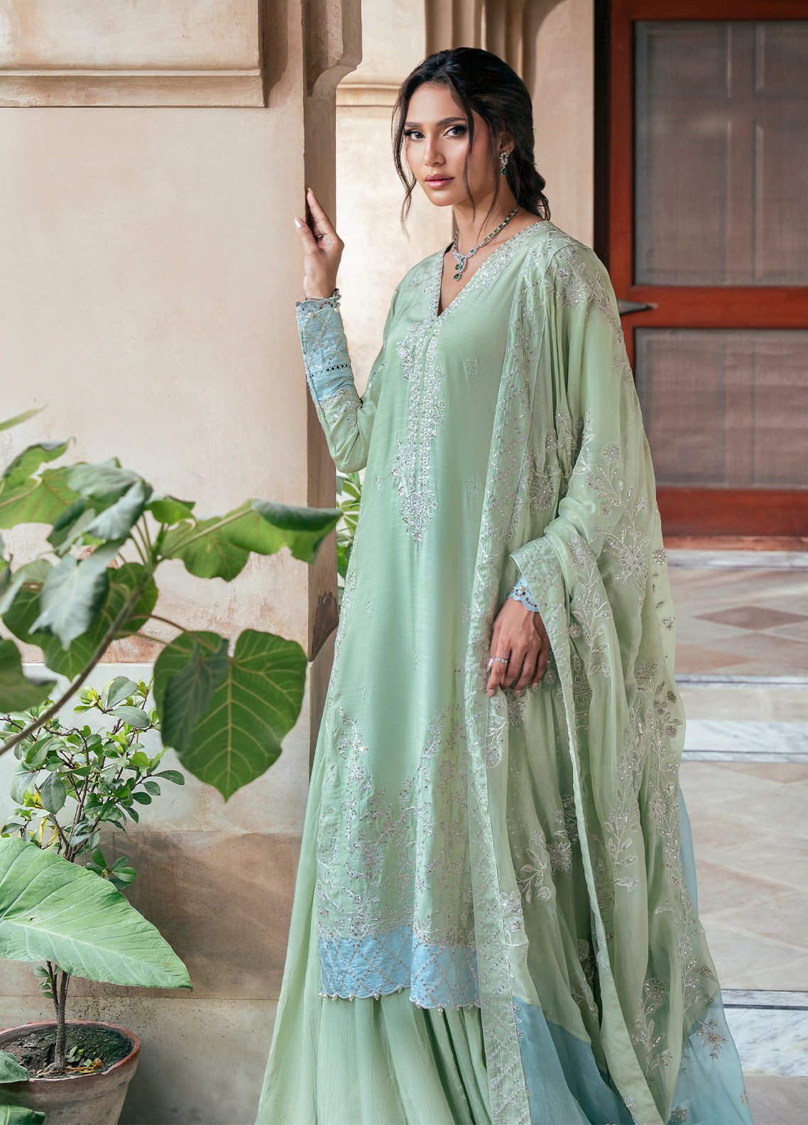 Sahane | Rusukh Premium Formals 26 | FU6605 Mehrma - RUSUKH - Formal Dress - available at Maria Faisal in UK and USA.