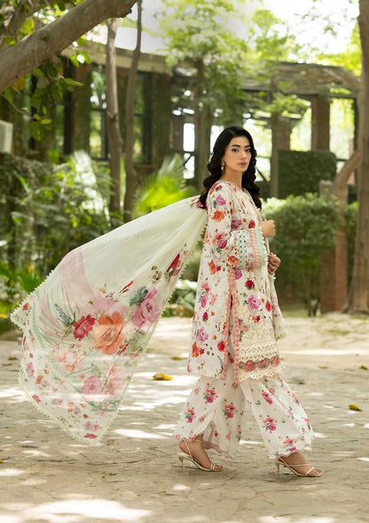 Elaf Premium | Signature Embroidered Lawn with Chiffon Collection 26 | ESG-4A CLAIRE - Luxury Dress - available at Maria Faisal in UK and USA.