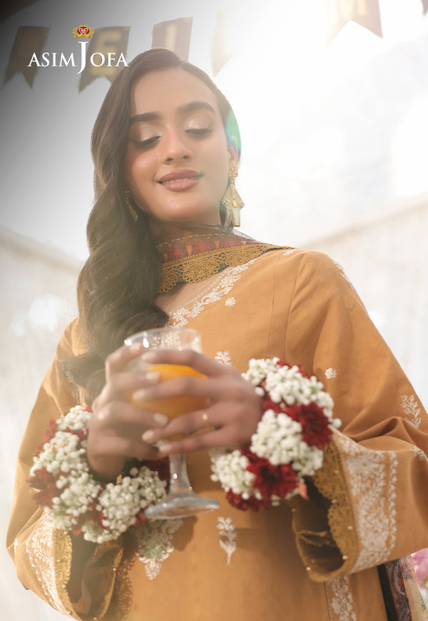 Asim Jofa | Summer Rhapsody | AJUBU-04 Embroidered Jacquard - Ladies Clothes - Maria Faisal
