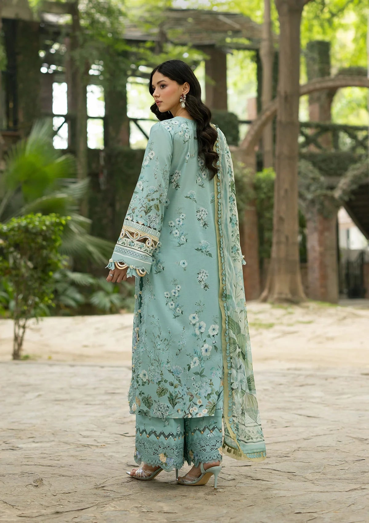 Elaf Premium | Signature Embroidered Lawn with Chiffon Collection 26 | ESG-6B ZARIA - Luxury Dress - available at Maria Faisal in UK and USA.