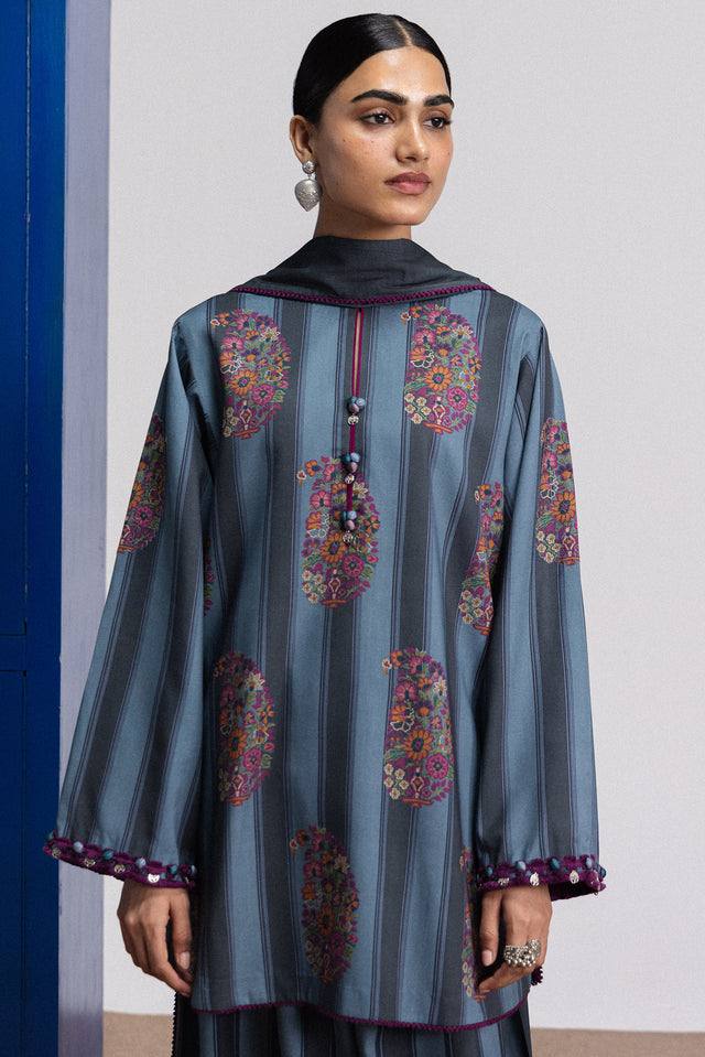 Zara ShahJahan | Coco Prints Winter 26 | Rania-4B - Luxury Dress - available at Maria Faisal in UK and USA.