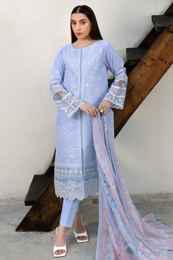 Farasha | Summer Weaves Embroidered Lawn | Serene Blue by Maria Faisal - Registered Vendor of : Farasha - type : Ladies Clothes - 100% original wedding dresses
