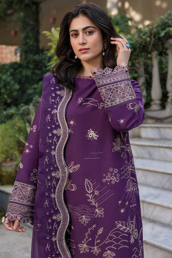 Farasha | Summer Weaves Embroidered Lawn | Raven Plum by Maria Faisal - Registered Vendor of : Farasha - type : Ladies Clothes - 100% original wedding dresses