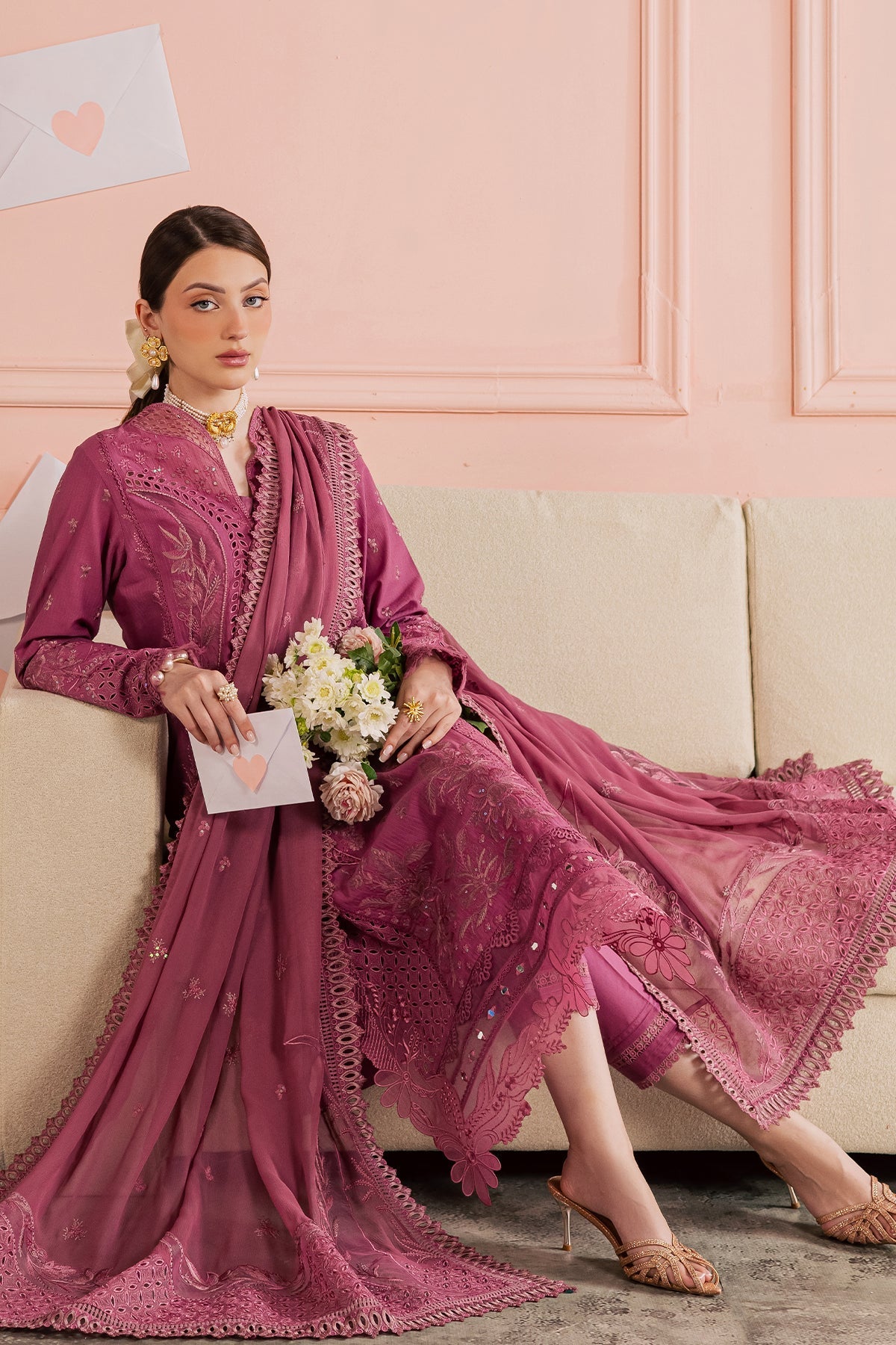 Nureh | Luxury Pret | FE-13 - Luxury Dress - available at Maria Faisal in UK and USA.
