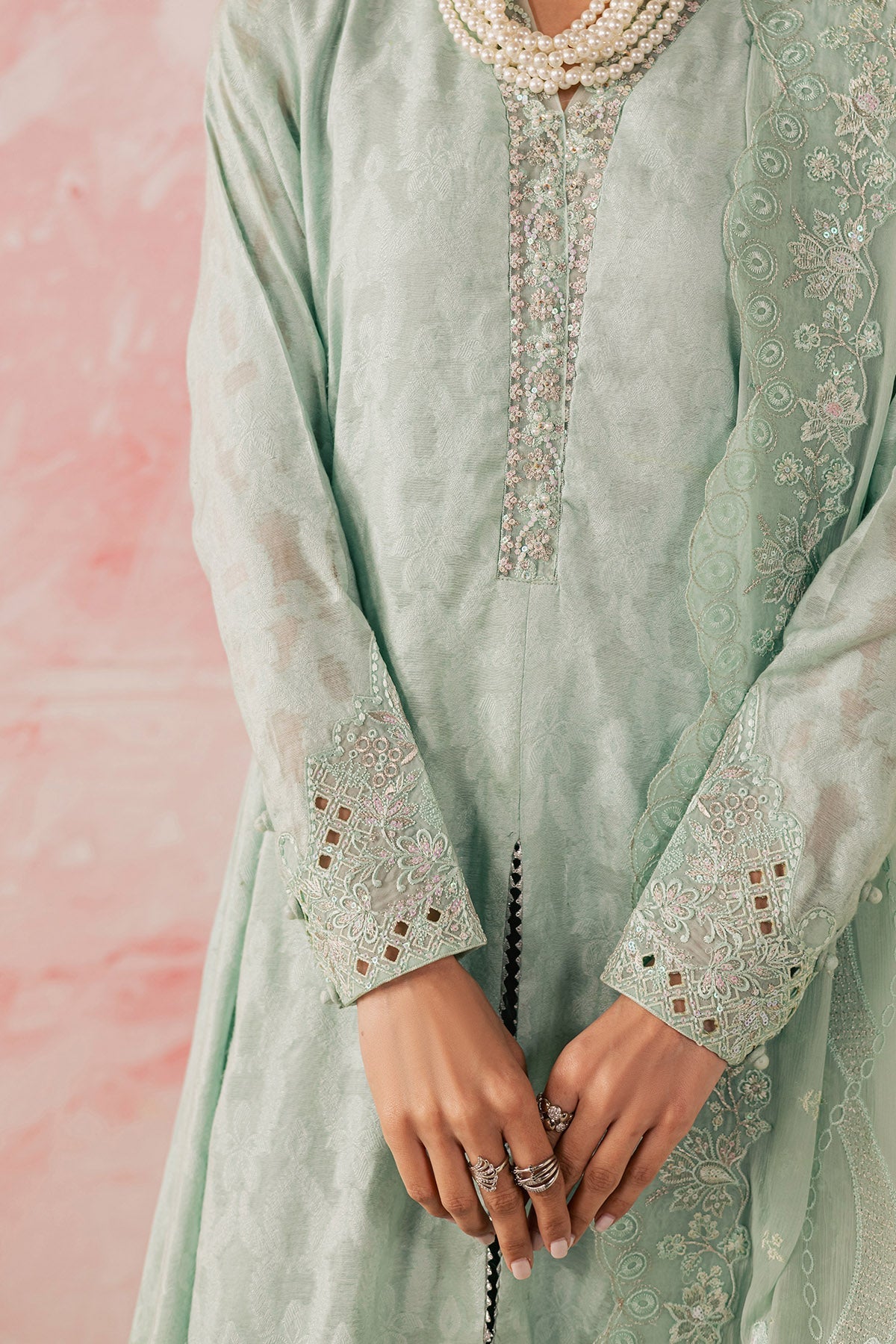 Nureh | Shades of Summer | NP-753 - Luxury Dress - available at Maria Faisal in UK and USA.