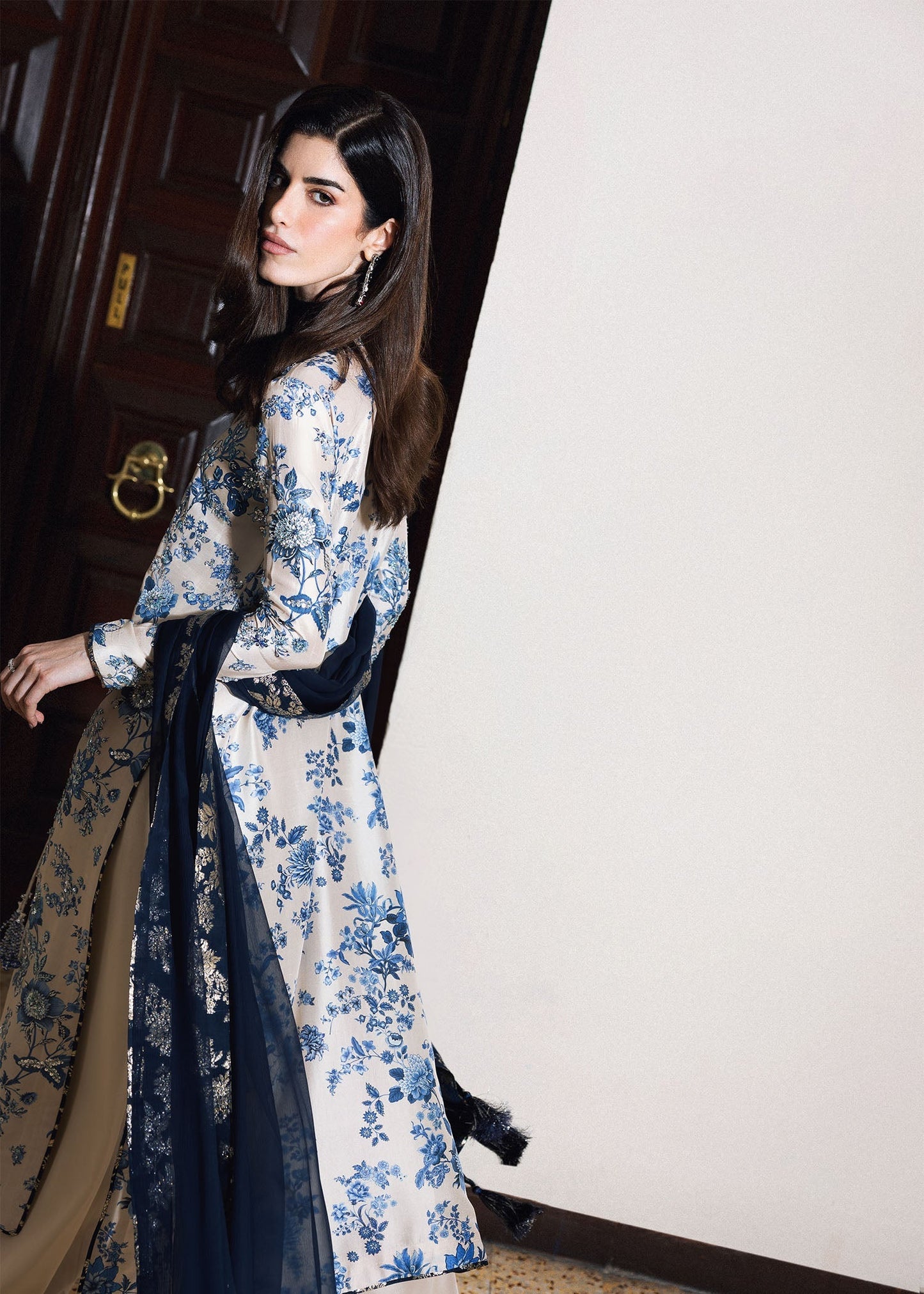 Hussain Rehar | Luxury Pret 26 | Azura Royale - Luxury Dress - available at Maria Faisal in UK and USA.