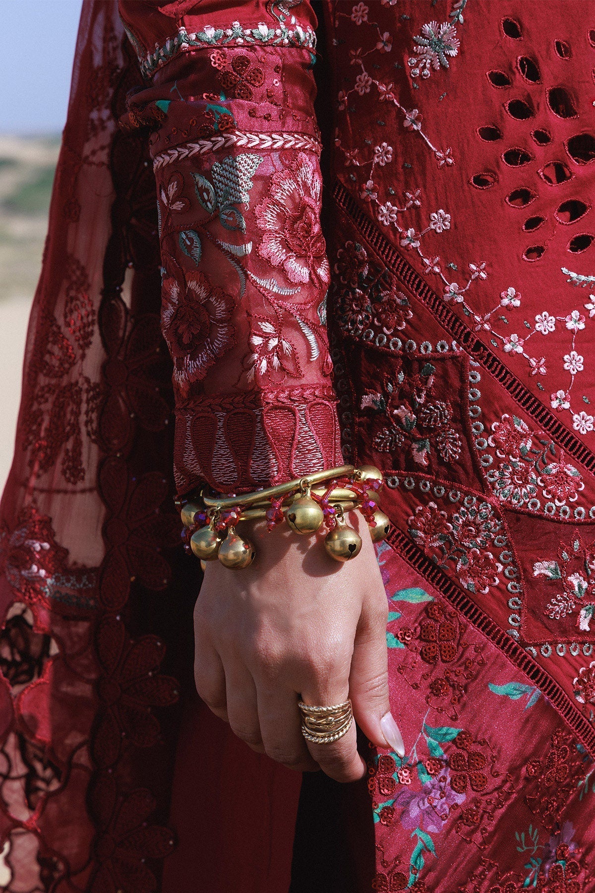 Nureh | Aman Luxe | Kiraz NE-230 - Luxury Dress - available at Maria Faisal in UK and USA.
