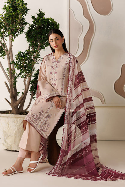 Farasha | Summer Melody 26 | Peach Blush - Casual Dress - available at Maria Faisal in UK and USA.