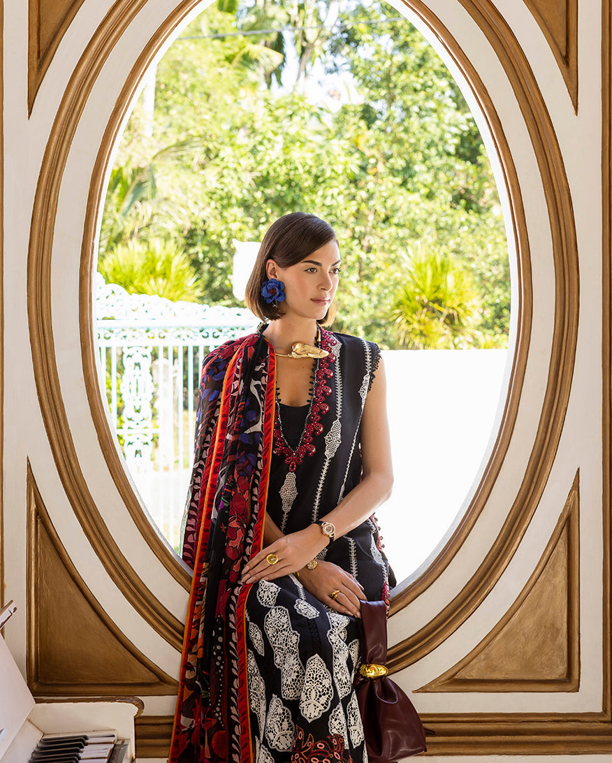 Esmel | Mon Tresor Luxe Lawn 26 | Amor Omnia Vincit - Luxury Dress - available at Maria Faisal in UK and USA.