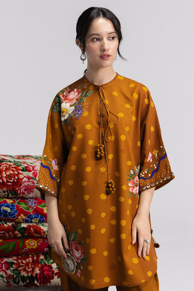 Zara ShahJahan | Coco Prints Winter 26 | Amelia-5B - Luxury Dress - available at Maria Faisal in UK and USA.