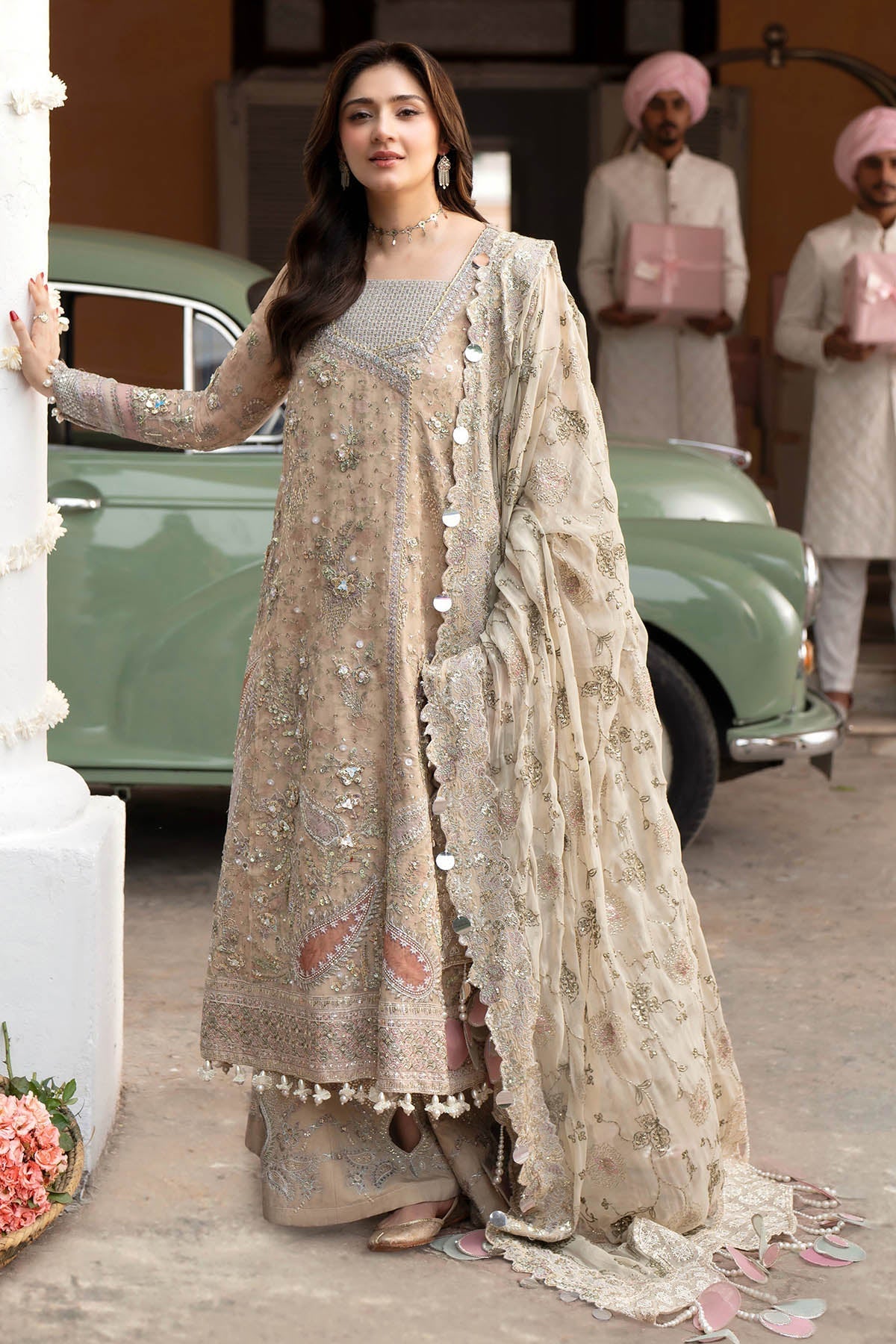 Nureh | Jhoomro Formals |NL-96 Izel - Formal Dress - available at Maria Faisal in UK and USA.