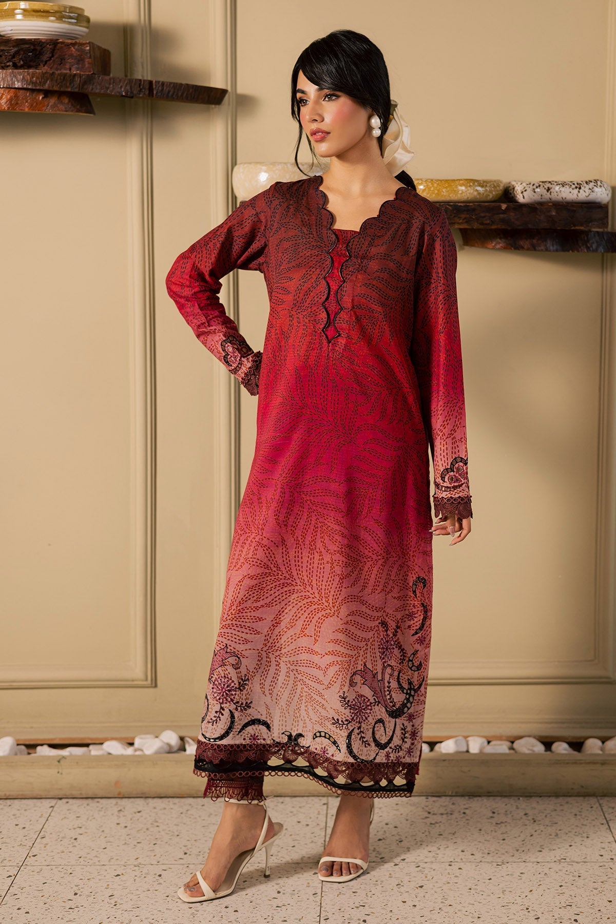 Nureh | Ballerina Summer 26 | NU2-198 - Dress - available at Maria Faisal in UK and USA.