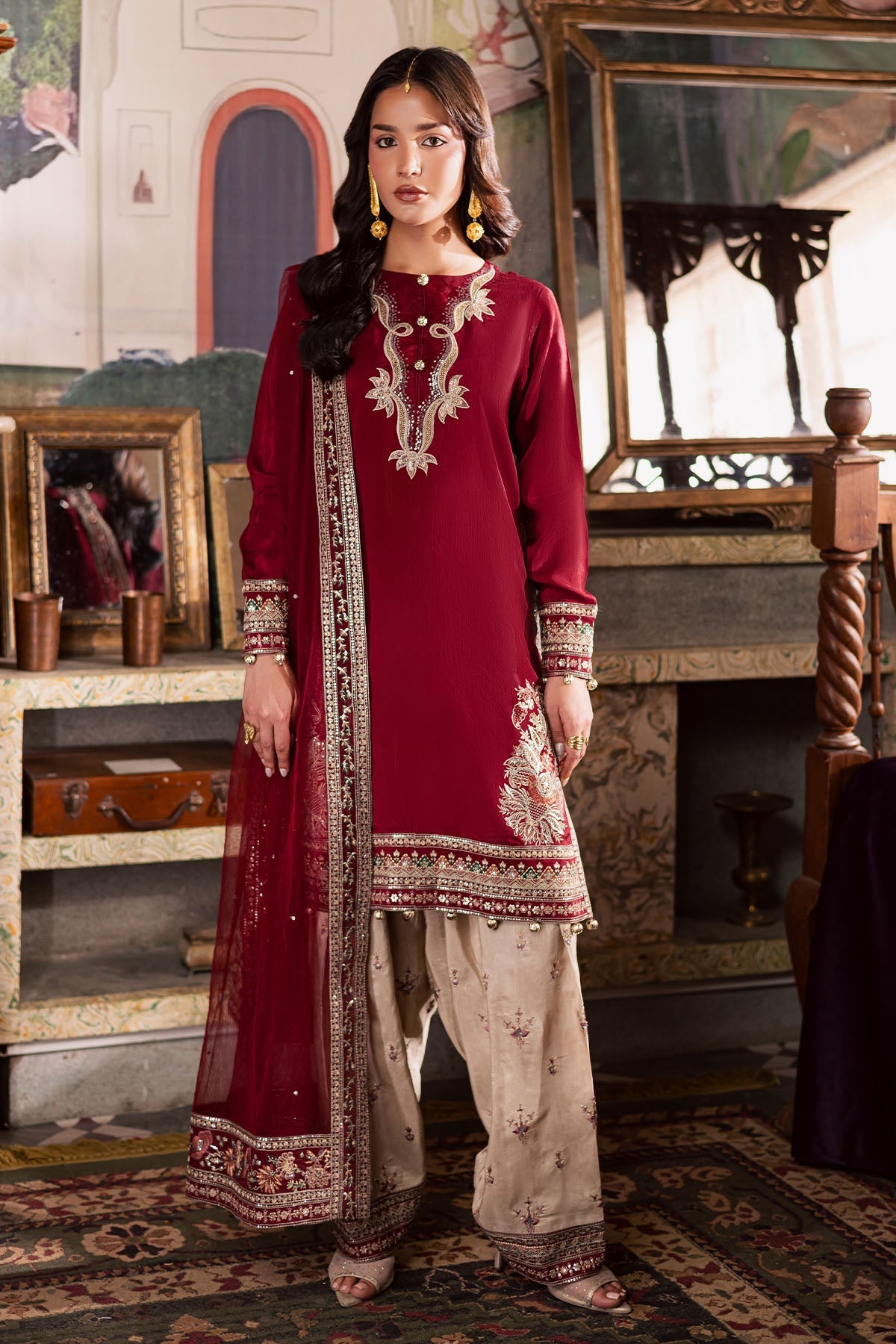 Nureh | Nur Mahal | NE-193 - Formal Dress - available at Maria Faisal in UK and USA.