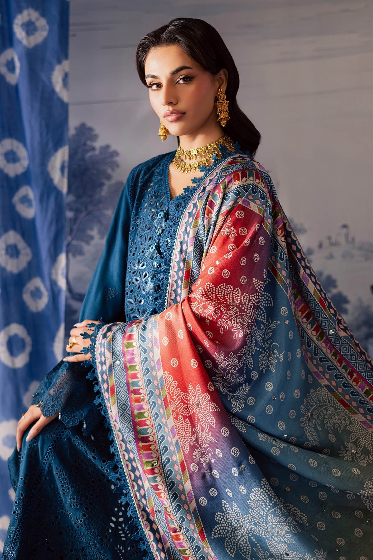 NE-206 – authentic Pakistani dress from the Bazaar Luxe 25 collection for women in the UK