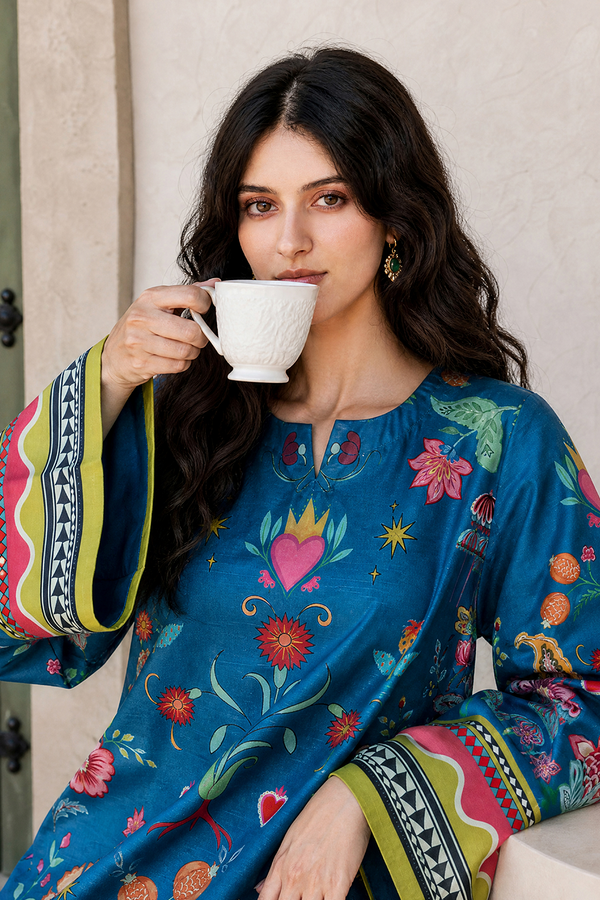 Saad Shaikh | Ease Fall Edit 26 | D-04 Kaftan - Casual Dress - available at Maria Faisal in UK and USA.