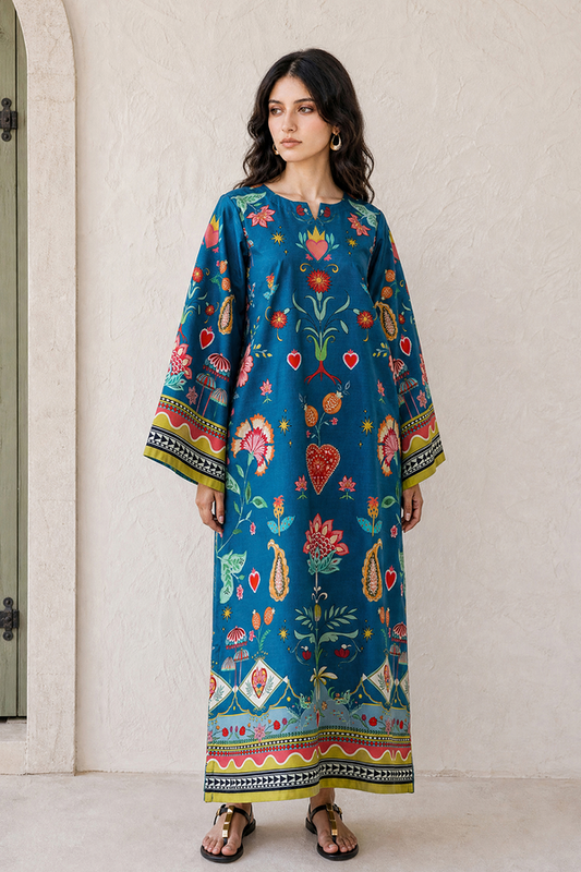 Saad Shaikh | Ease Fall Edit 26 | D-04 Kaftan - Casual Dress - available at Maria Faisal in UK and USA.
