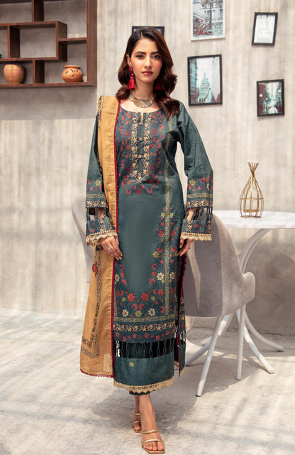 Alzohaib | Digital Printed Cambric | Colors Digital Cambric 3 Piece-CDC-2-25-04 - Ladies Clothes - Maria Faisal