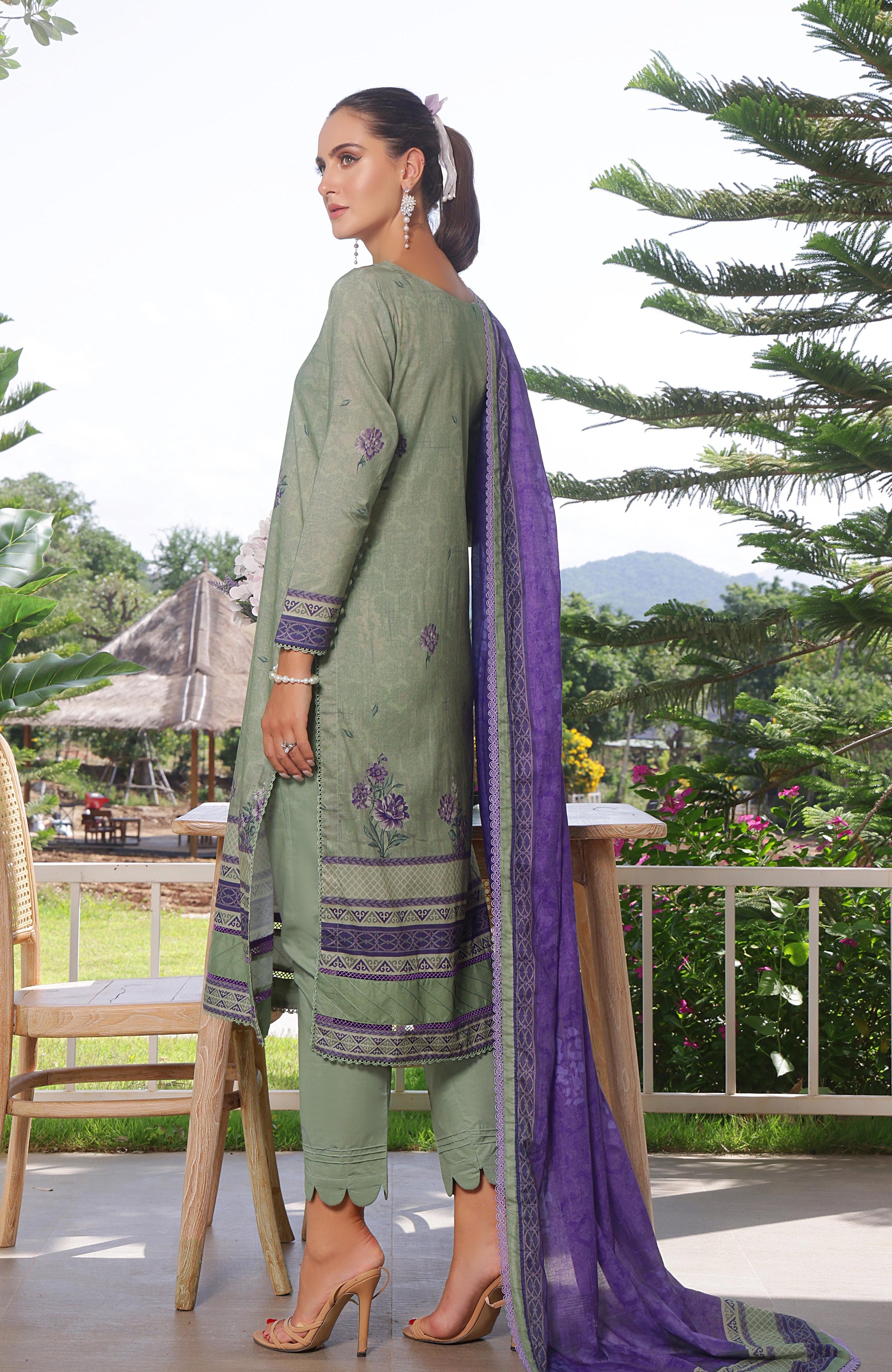 Alzohaib | Digital Printed Cambric | Colors Digital Cambric 3 Piece-CDC-25-04 - Ladies Clothes - Maria Faisal