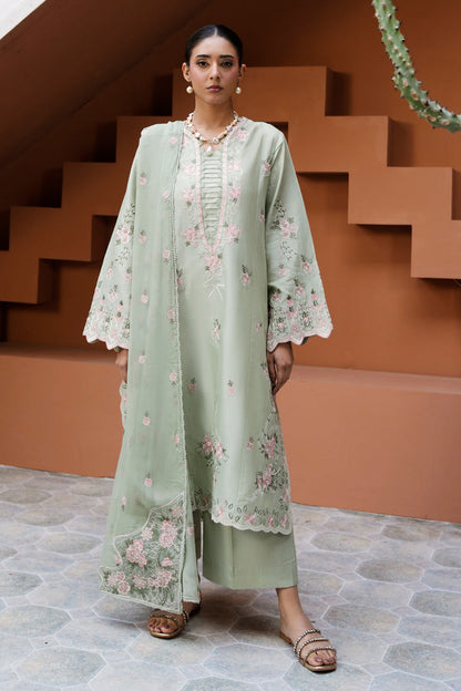 Marjjan | Leya Collection | MBL-94 (MINT GREEN) - Luxury Dress - available at Maria Faisal in UK and USA.