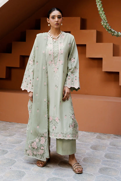 Marjjan | Leya Collection | MBL-94 (MINT GREEN) - Luxury Dress - available at Maria Faisal in UK and USA.