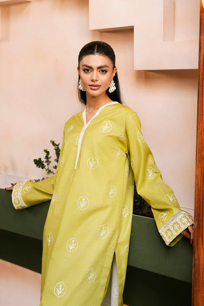Marjjan | Leya Collection | MBL-101 (NEON GREEN) - Luxury Dress - available at Maria Faisal in UK and USA.