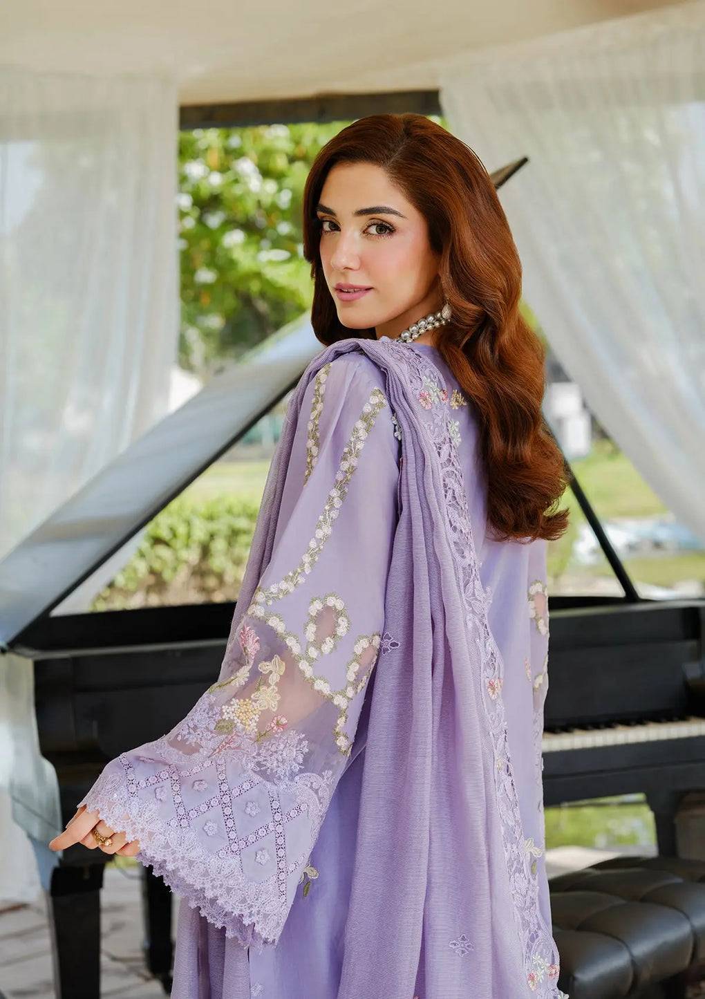 Elaf Premium | Luxury Lawn 25 | ELH-3A PARIS HUES by Maria Faisal - Registered Vendor of : Elaf Premium - type : Ladies Clothes - 100% original wedding dresses