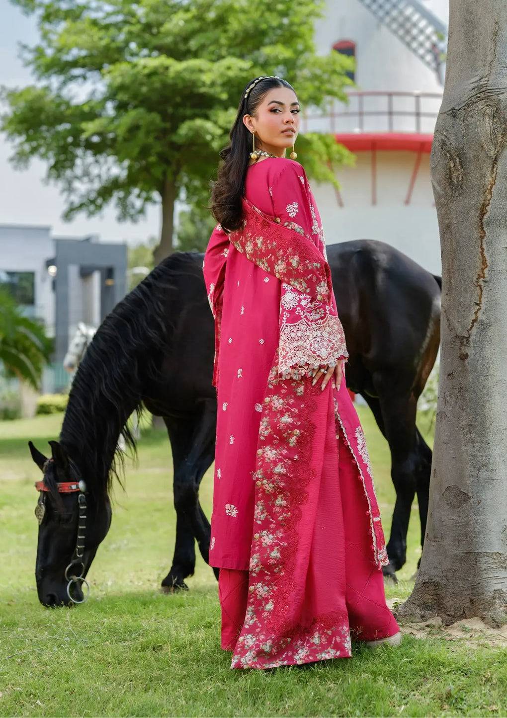 Elaf Premium | Luxury Lawn 25 | ELH-6B JULIET by Maria Faisal - Registered Vendor of : Elaf Premium - type : Ladies Clothes - 100% original wedding dresses