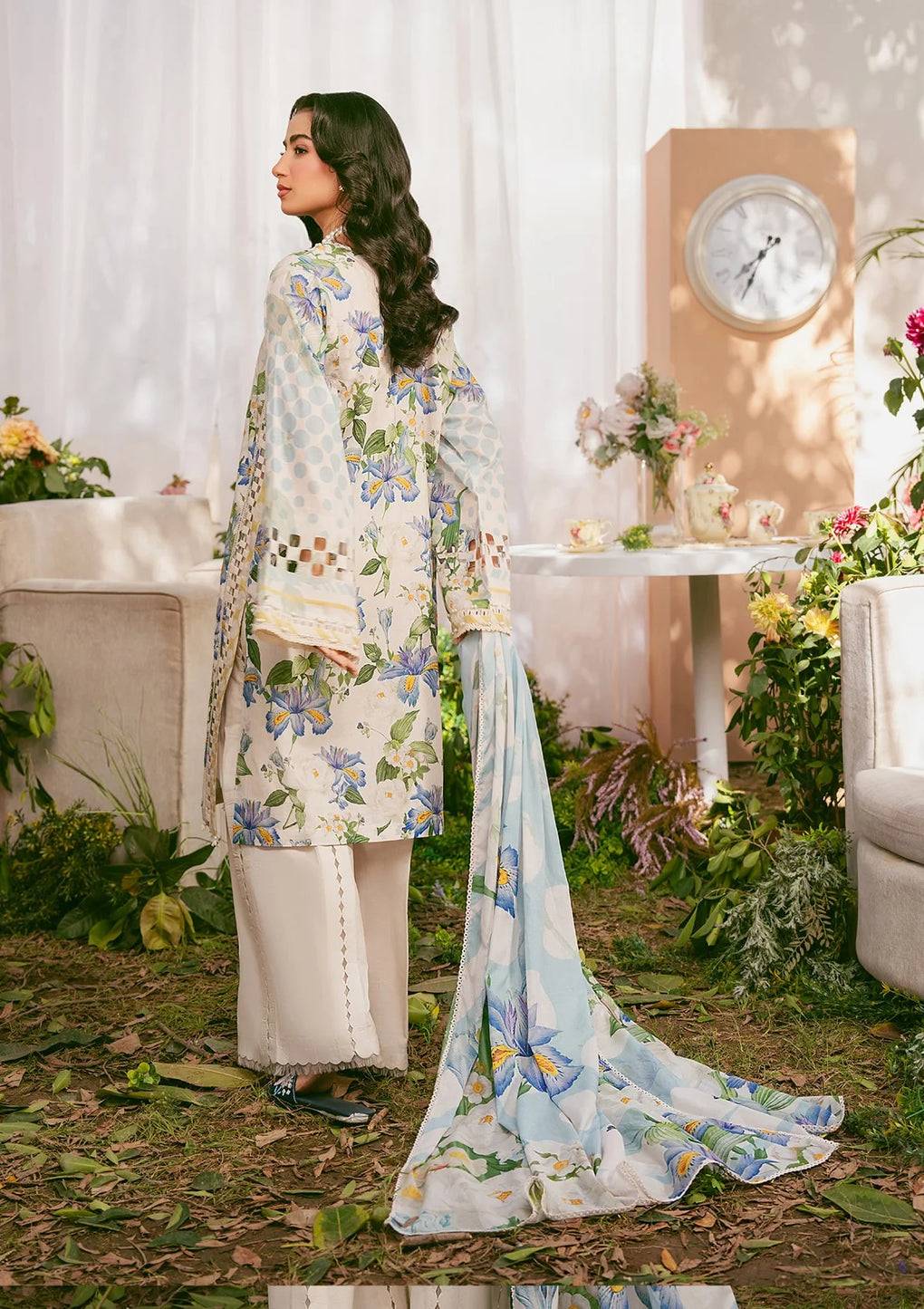Elaf Premium | Prints 25 | EPS-6A IVORY PETALS by Maria Faisal - Registered Vendor of : Elaf Premium - type : Ladies Clothes - 100% original wedding dresses