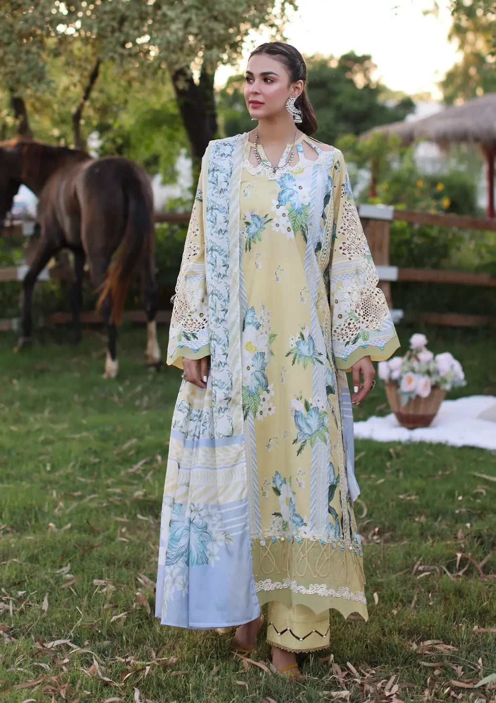 Elaf Premium | Prints Chikankari 24 | 05A CITRUS CRUSH - Waniyas