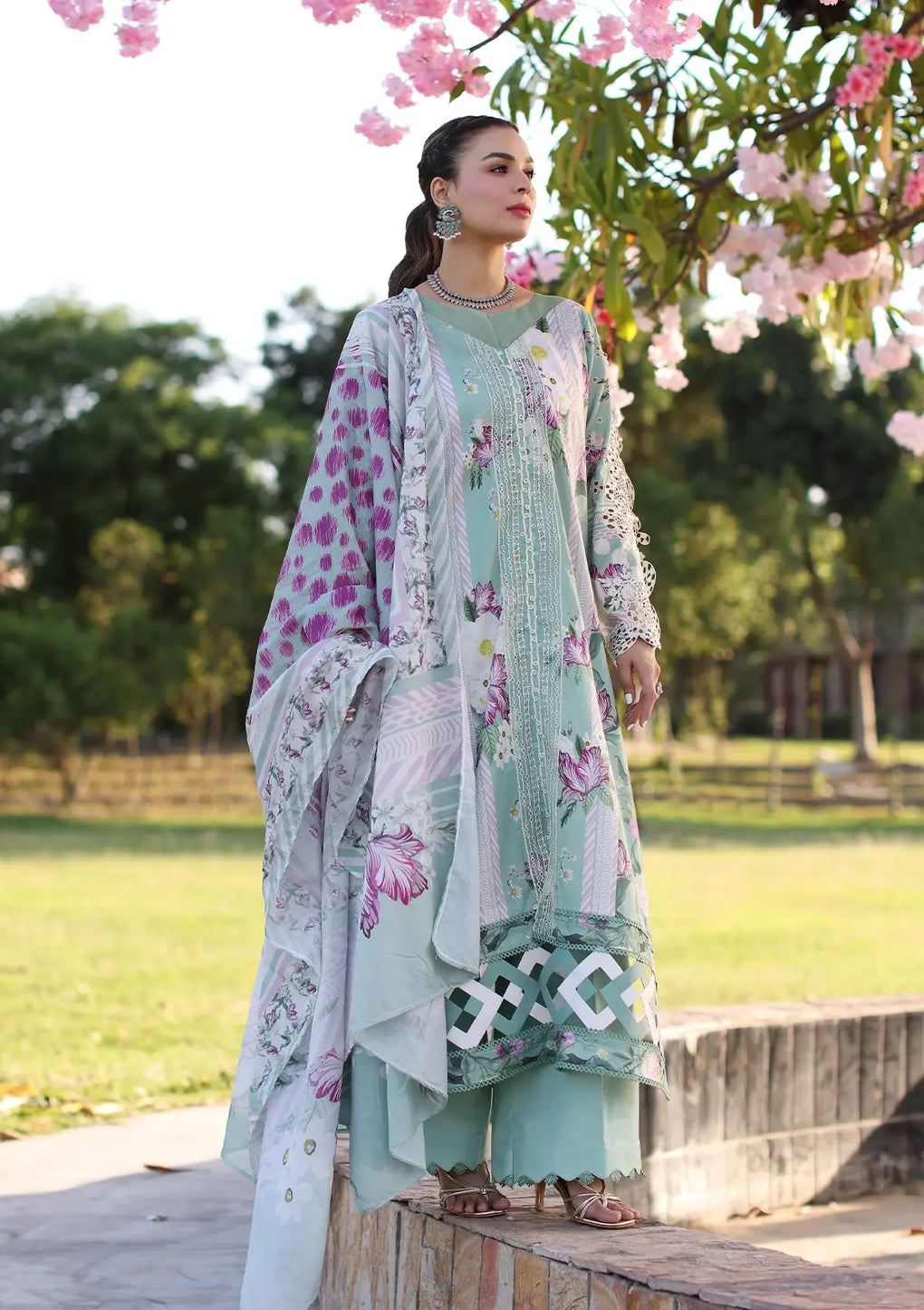 Elaf Premium | Prints Chikankari 24 | 05B CELESTIAL - Waniyas