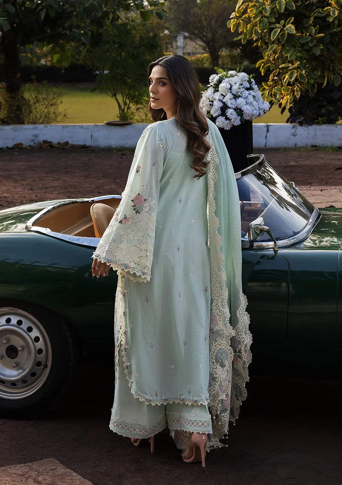 Kahf Premium | Luxury Lawn 25 | KLR-2B Garnet by Maria Faisal - Registered Vendor of : Kahf Premium - type : Ladies Clothes - 100% original wedding dresses