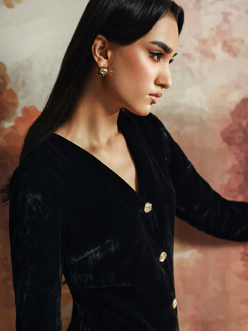 Caia | Basics 26 | LOOK 7 - Luxury Dress - available at Maria Faisal in UK and USA.